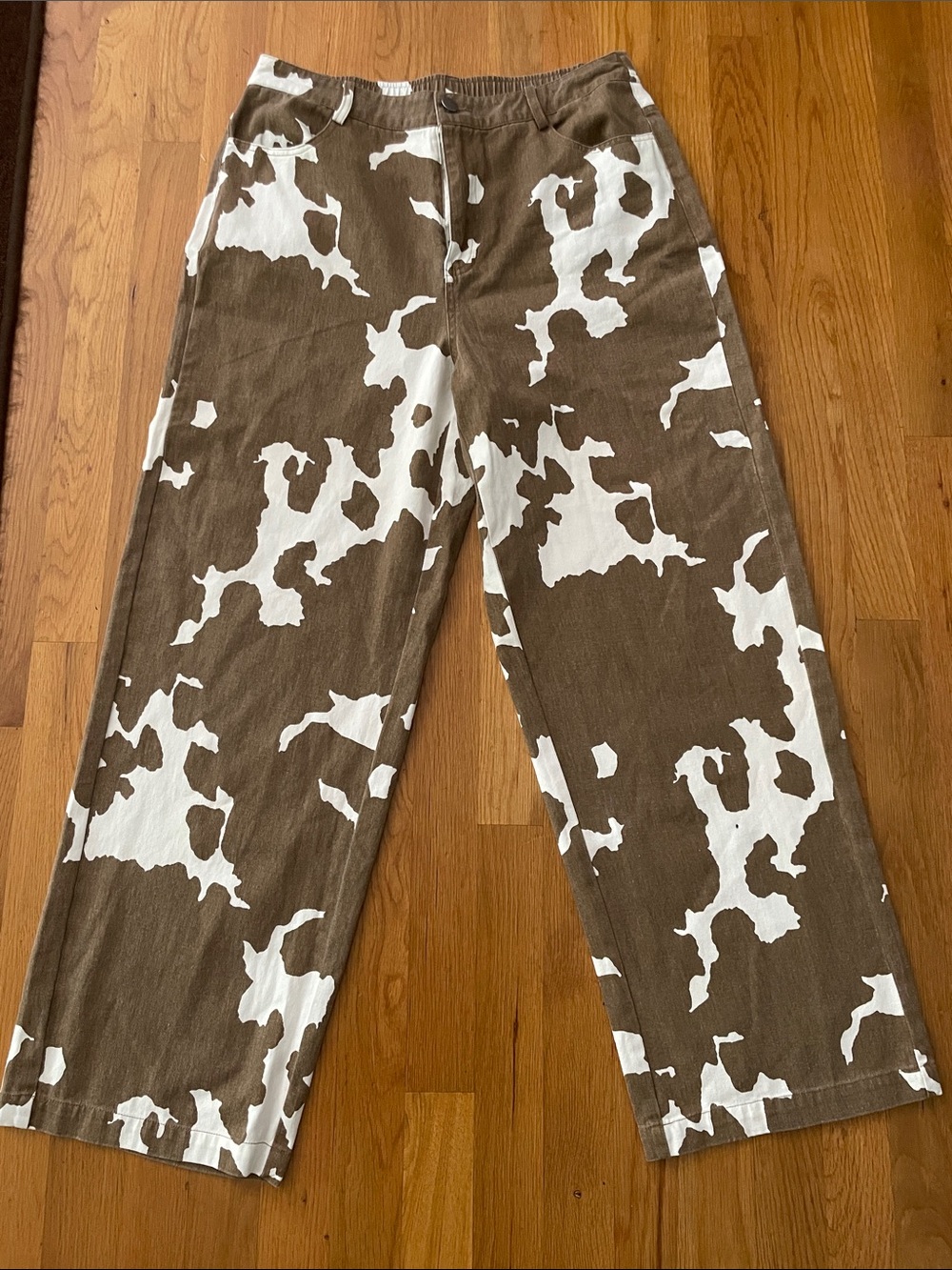 Gilli Brown & White Camouflage-Style Chino Pants